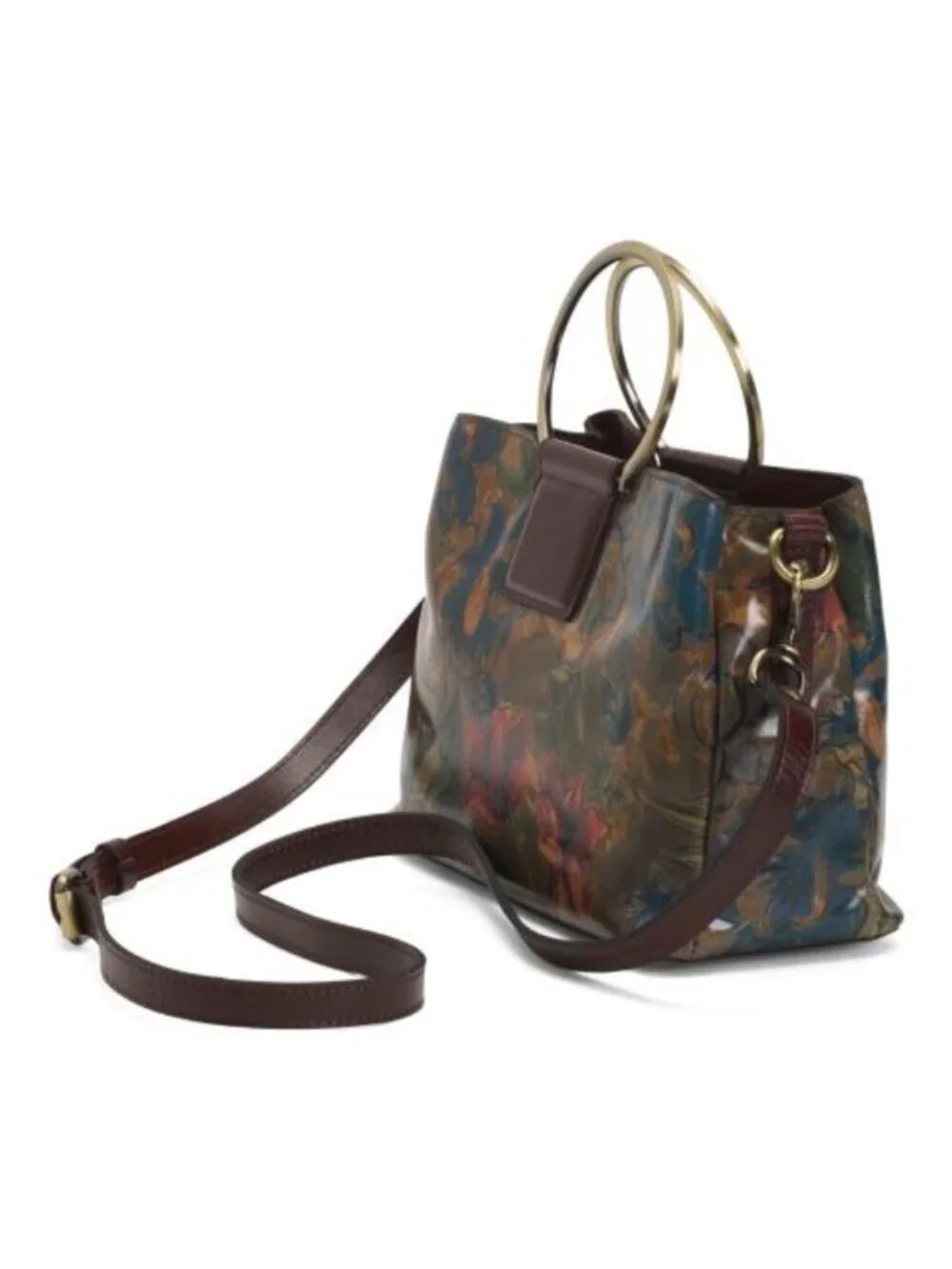 PATRICIA NASH Leather Empoli Satchel With Metal Handles